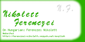 nikolett ferenczei business card